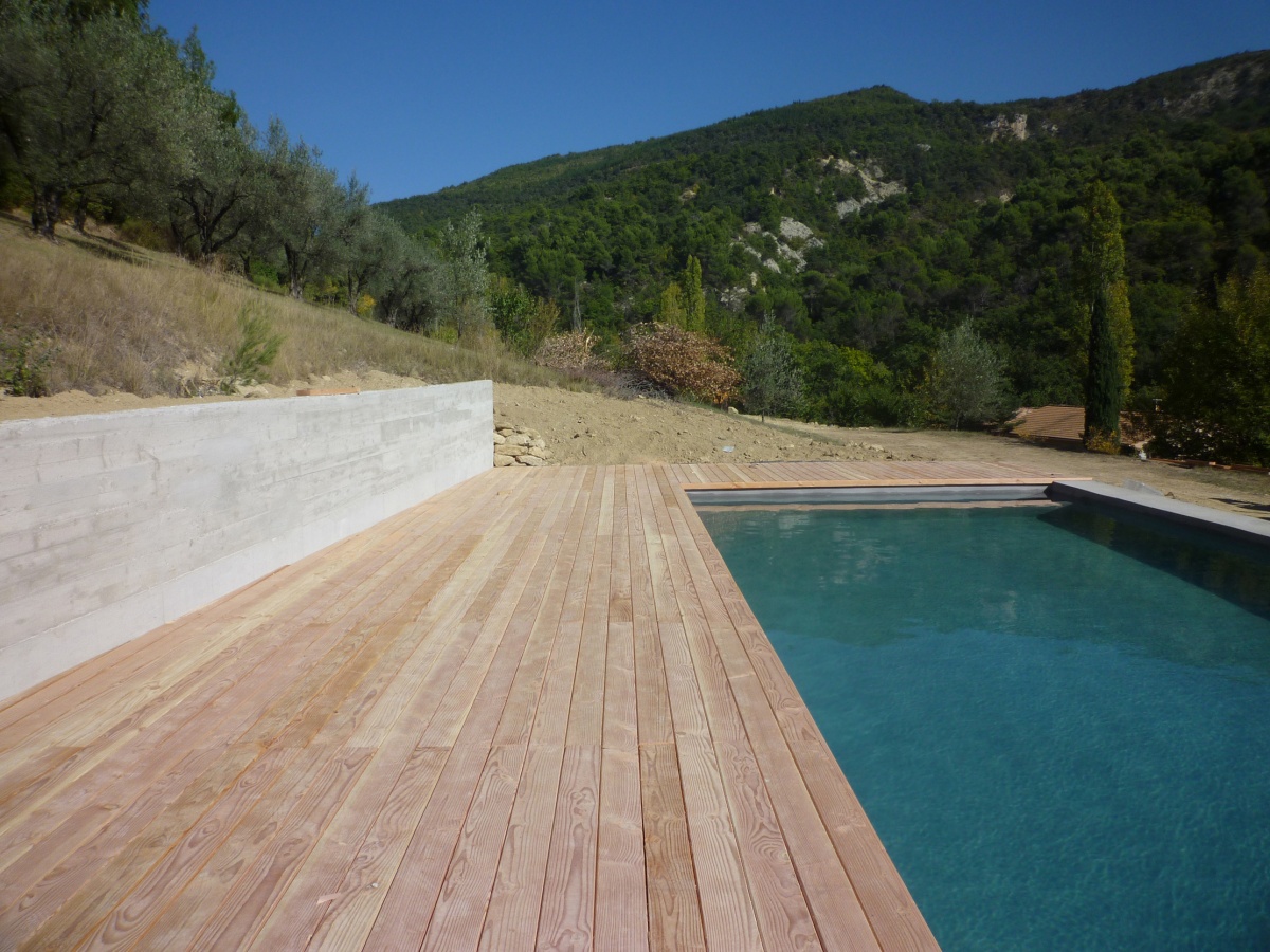 B�nivay : AHA-sur�l�vation ossature bois piscine