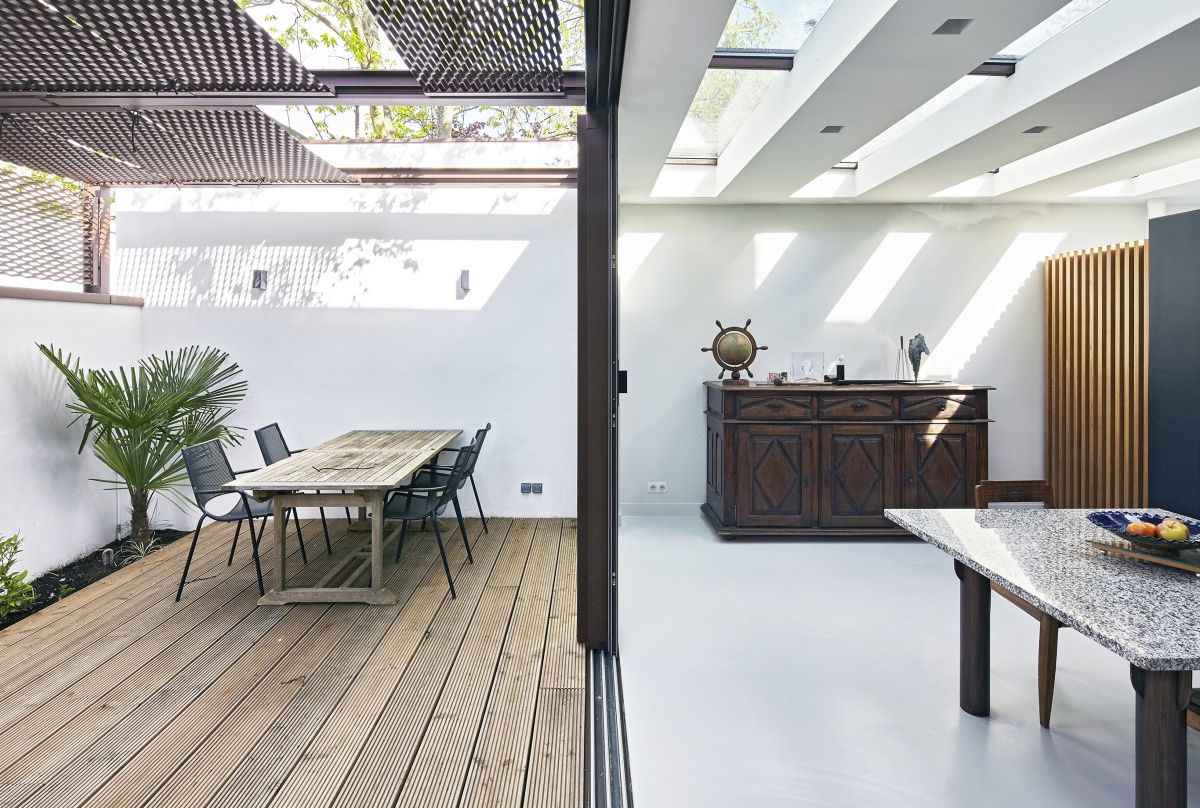 Extension et r�novation d'une maison en pierre de meuli�re : AHA-extension r�habilitation