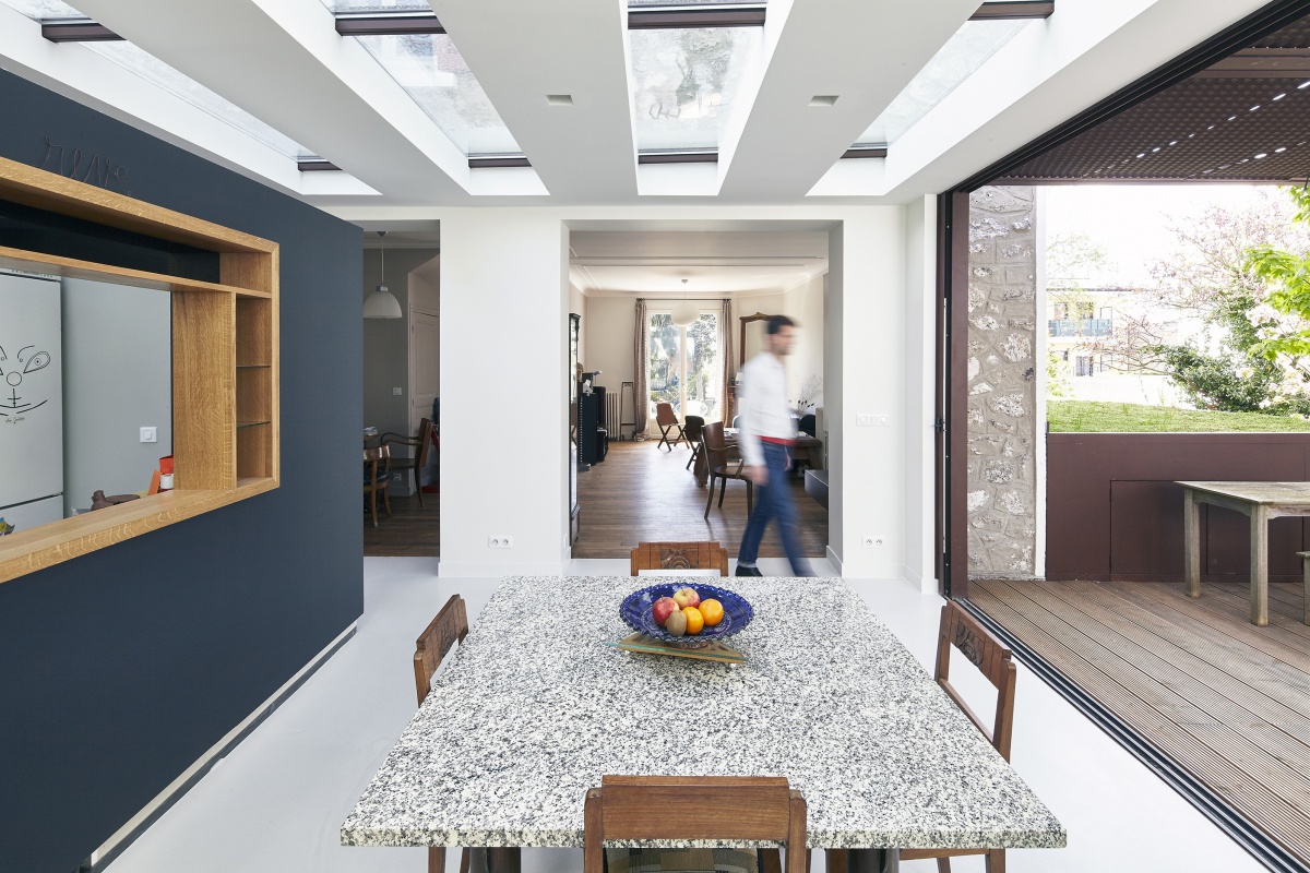 Extension et r�novation d'une maison en pierre de meuli�re : AHA-extension r�habilitation