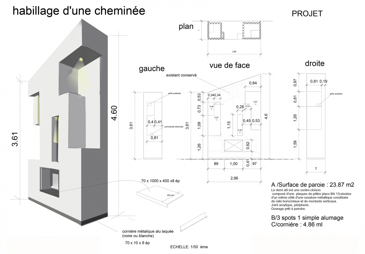 chemin�e : habillage d�co de chemin�e   projet