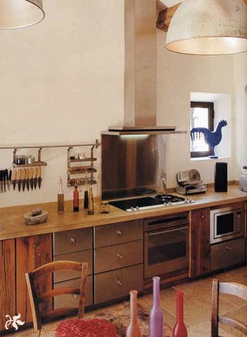 Maison contemporaine � Eygali�res : Cuisine