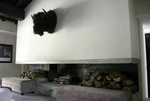 Maison contemporaine en Provence : Chemin�e