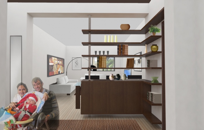 Am�nagement appartement � Ferrara ITALIE : salon