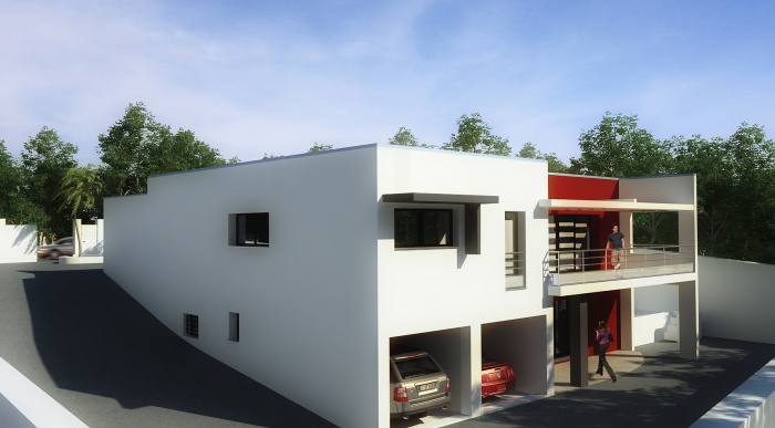 R�am�nagement Complet  d'une Villa sur deux niveaux : VARIANTE FACADE OUEST
