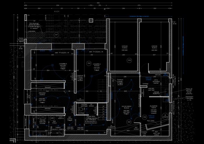 R�am�nagement Complet  d'une Villa sur deux niveaux : 11 -  S-sol Projet A3  1-50 - 06-09-2010
