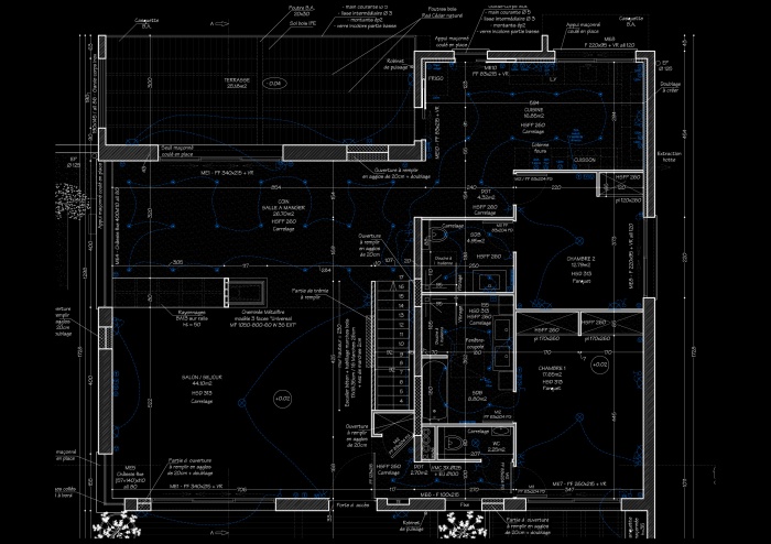 R�am�nagement Complet  d'une Villa sur deux niveaux : 12 -  RDJ Projet A3 1-50 - 06-09-2010