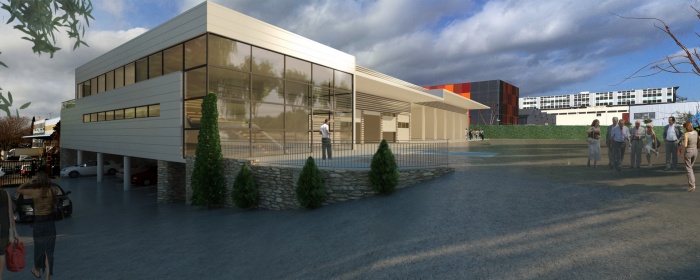 B�timent � usage d'entrep�t, de commerce et de bureaux