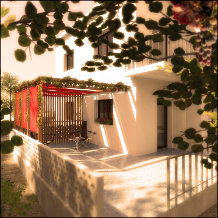 Amm�nagement Paysager : vue de loin terrase 2