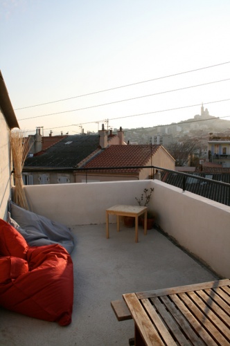 sur�l�vation d'une maison � Marseille : terrasse
