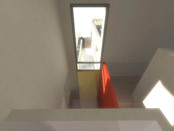 Maison contemporaine : vide sur entr�e.