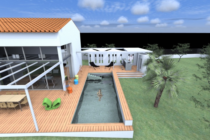 La maison M - projet de pool house et piscine. : ACCamera
