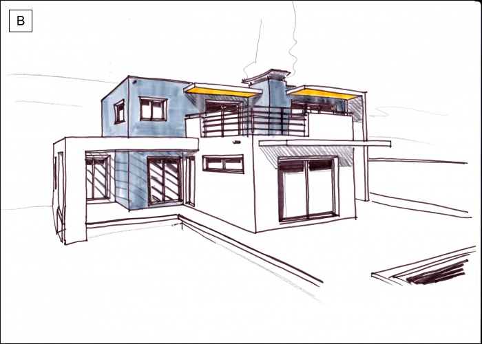Maison Contemporaine et Moderne To�ture Plate � Sussargues : Maison Toiture Plate1