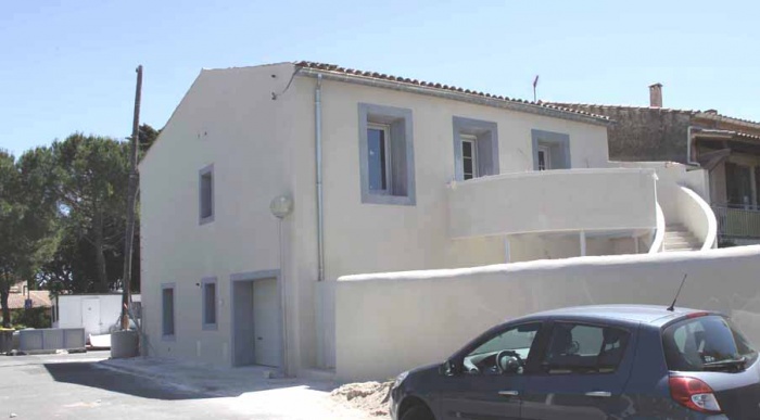 R�habilitation d'une maison vigneronne : Enduit � la chaux