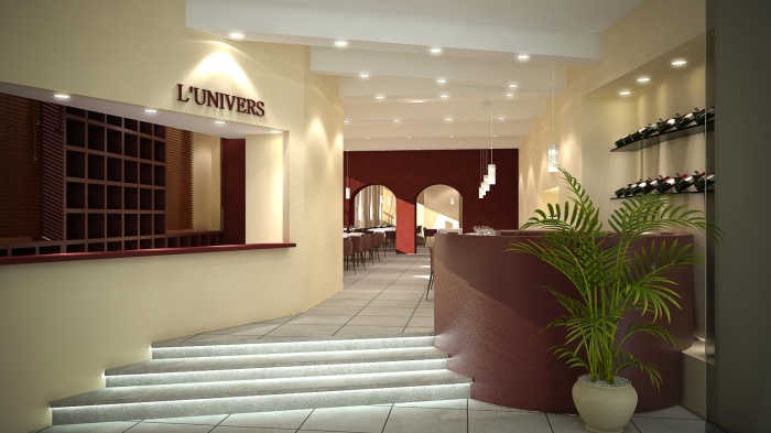 Projet d'am�nagement d'un restaurant : univers rendu10