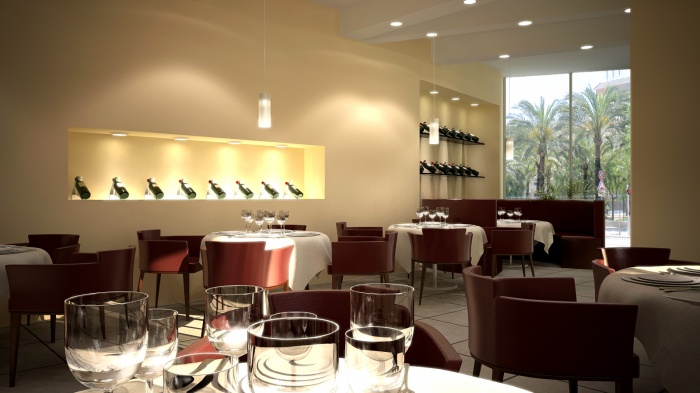 Projet d'am�nagement d'un restaurant : univers rendu13
