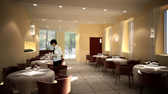 Projet d'am�nagement d'un restaurant : univers rendu15