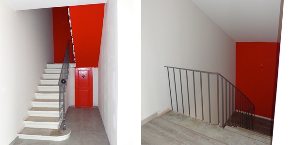 Rnovation Maison F : Vue de l'escalier