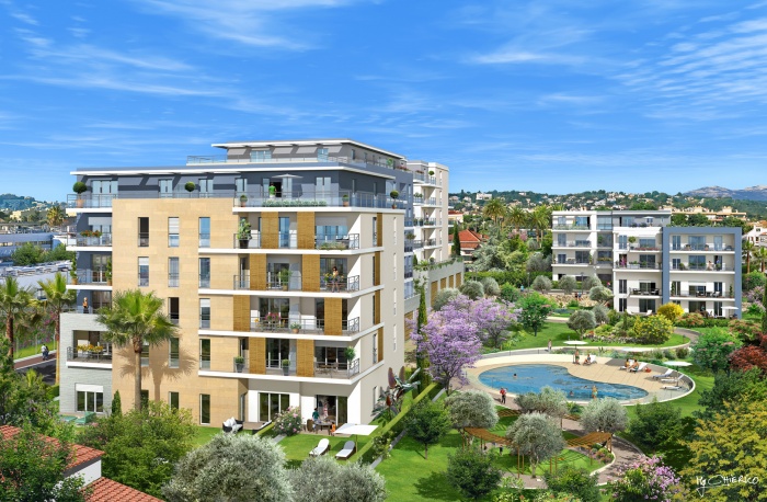 R�sidence de 94 logements avec parc et piscine