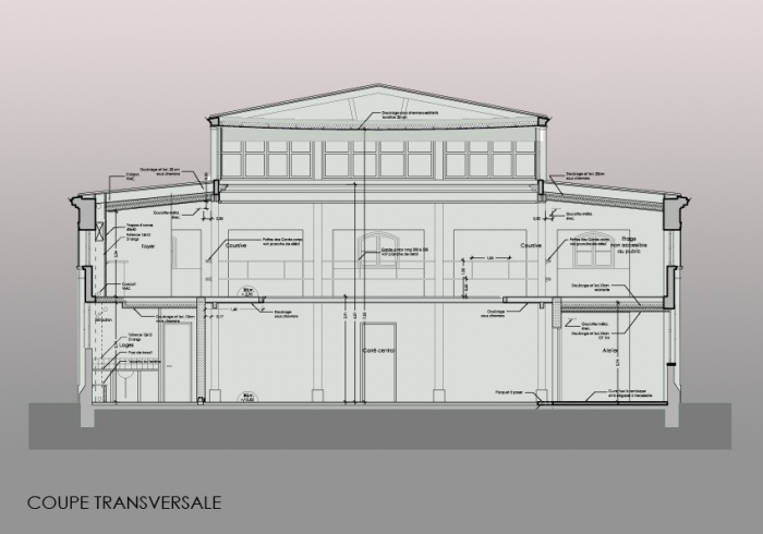 R�am�nagement d'un th��tre et mise en conformit� : COUPE