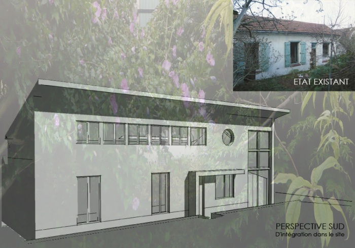 Sur�levation d'une maison � usage d'habitation : 5 PH SUD