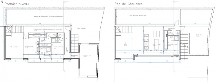 Cr�ation d'une maison contemporaine avec Atelier : plan-maison-contemporaine-ossature-bois-poutres-paca-jeremy-azzaro-architecte