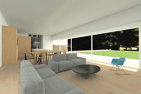 Maison d'architecte basse consommation �nerg�tique : interieur-3d-maison-architecte