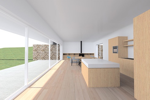 Maison d'architecte basse consommation �nerg�tique : interieur-cuisine-bandol