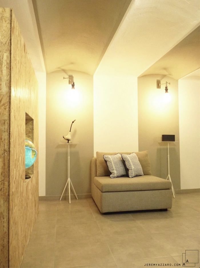 Cr�ation d�un Loft � l�Appartement Jardin � : renovation-loft-cave-marseille-voutes-salon-meuble-osb-jeremy-azzaro-architecte