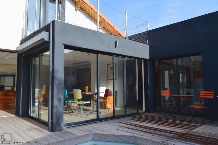 Recomposition int�rieure d�une maison marseillaise avec extension contemporaine