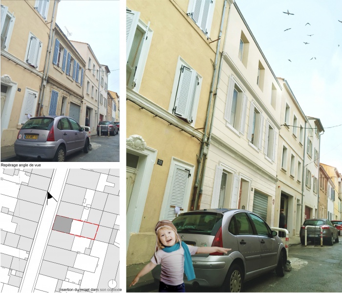 Sur�l�vation d'une maison de ville